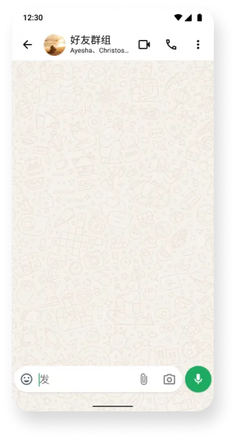 WhatsApp 群组对话