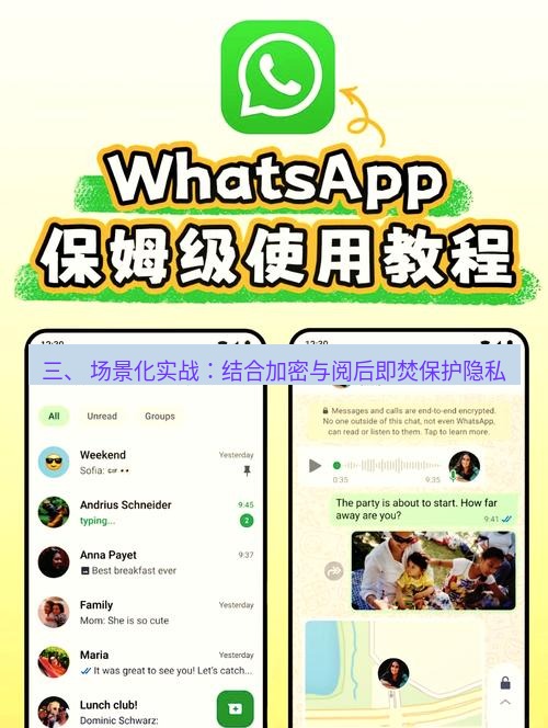 whatsapp官网 三、 场景化实战：结合加密与阅后即焚保护隐私